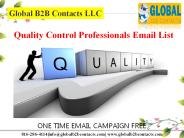 Quality Control Professionals Email List