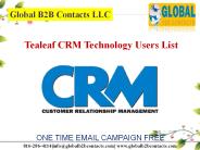 Tealeaf CRM Technology Users List