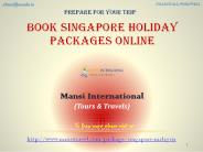 Book Singapore Holiday Packages Online