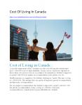 Cost of Living in Canada PowerPoint PPT Presentation