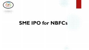 SME IPO for NBFCs