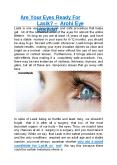 Are Your Eyes Ready For Lasik? - Arohi Eye Hospital PowerPoint PPT Presentation