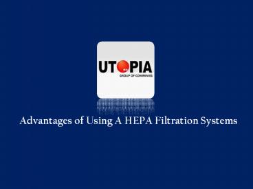 Hospital HEPA Filtration Systems