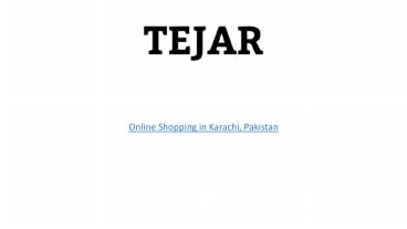 Tejar.pk online shopping in pakistan