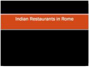 Indian Restaurants in  Rome