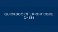 Quickbooks Error Code C=184 PowerPoint PPT Presentation