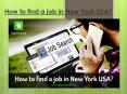 How to find a job in New York USA PowerPoint PPT Presentation