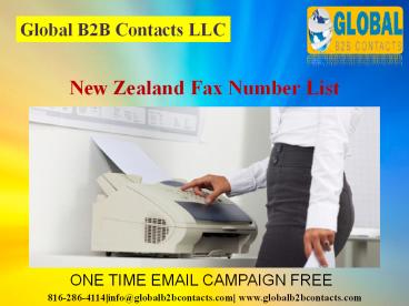 New Zealand Fax Number List