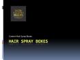 Hair Spray Boxes PowerPoint PPT Presentation