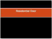 Residential dooors