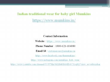 Indian traditional dress for baby  girl