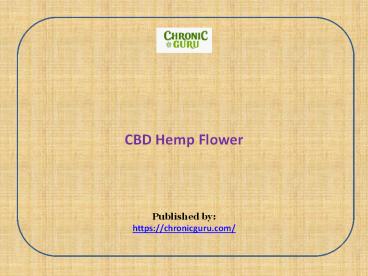 CBD Hemp Flower