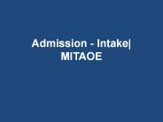 Admission - Intake| MITAOE