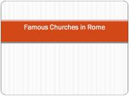 Famous churches in rome