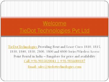 Cisco Wireless Access Point Series Rental | India - Bangalore