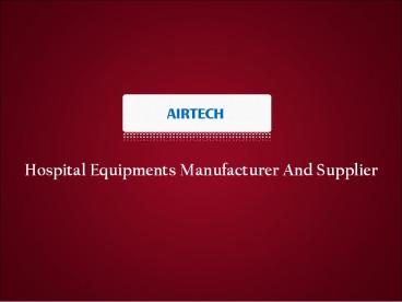 Medical Equipments Supplier