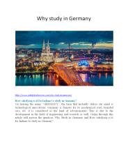 Why study in Germany PowerPoint PPT Presentation