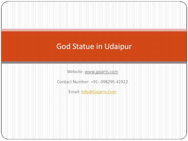 God Statue in Udaipur