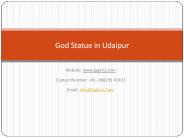 God Statue in Udaipur