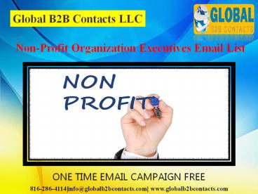 Non Profit Organization Executives Email List