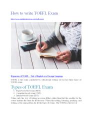 How to write TOEFL Exam