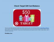 Check Target Gift Card Balance