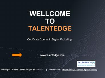 Certificate Course In Digital Marketing