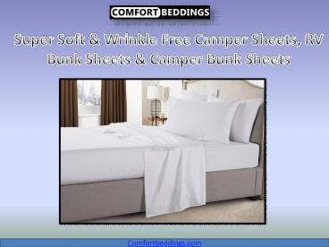 Super Soft & Wrinkle Free Camper Sheets, RV Bunk Sheets & Camper Bunk Sheets