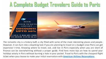 A Complete Budget Travelers Guide to Paris