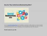 How Are They Useful Social Bookmarking Sites?