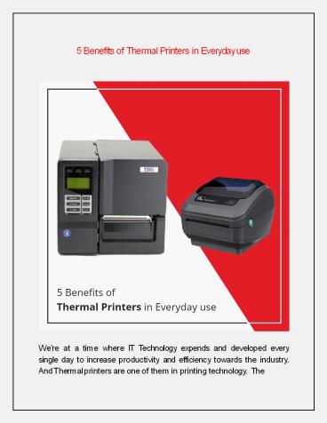 5 Benefits of Thermal Printers in Everyday use