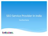 SEO Service Provider in India SeoRachana