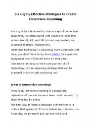 Six Highly Effective Strategies to Create Immersive eLearning