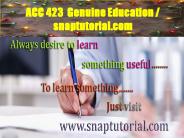 ACC 423  Genuine Education / snaptutorial.com