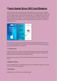 Check Apple Store Gift Card Balance PowerPoint PPT Presentation