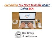 Things You Should Know About BCA Course