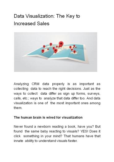 Data Visualization: The Key to Increased Sales
