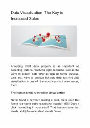 Data Visualization: The Key to Increased Sales