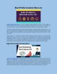Best Profile Creation Sites List PowerPoint PPT Presentation