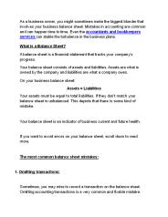 Balance sheet mistakes and how to prevent them