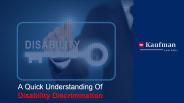 A Quick Understanding Of Disability Discrimination