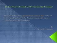 Do You Want To Uninstall Avast Antivirus Mac Computer?