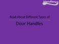 Types of Door Handles PowerPoint PPT Presentation