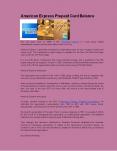 American Express Prepaid Card Balance PowerPoint PPT Presentation
