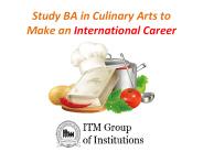 Benefits of BA in International Culinary Arts Course