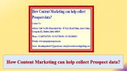 How Content Marketing Can Help Collect Prospect Data