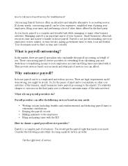 How to Outsource Payroll as a Small Business?