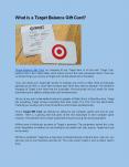 What is a Target Balance Gift Card?