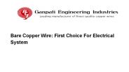 Bare Copper Wire: First Choice For Electrical System