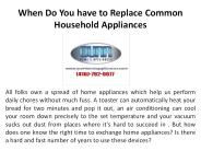 When Should You Replace Common Household Appliances